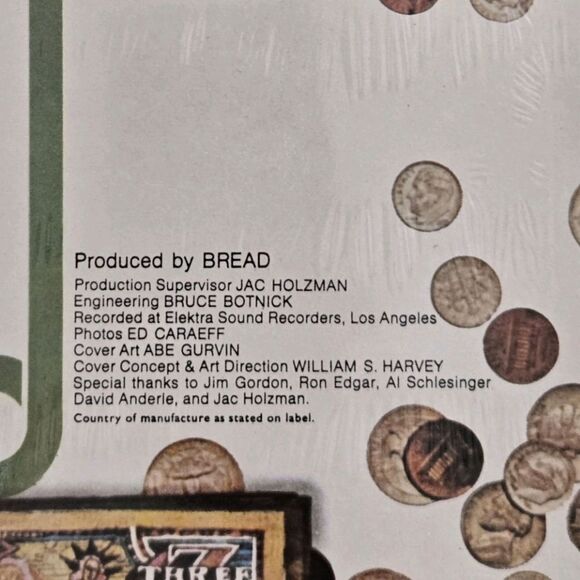 BREAD, Bread UK LP Excellent David Gates, Rare First US, Ephemera 1969 - Picture 6 of 7